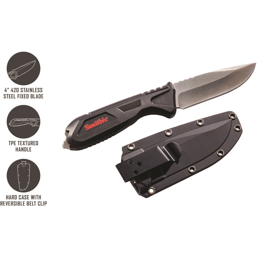 Smith's Sharpeners Edge Work-Site Fixed Blade Knife - Survival Box