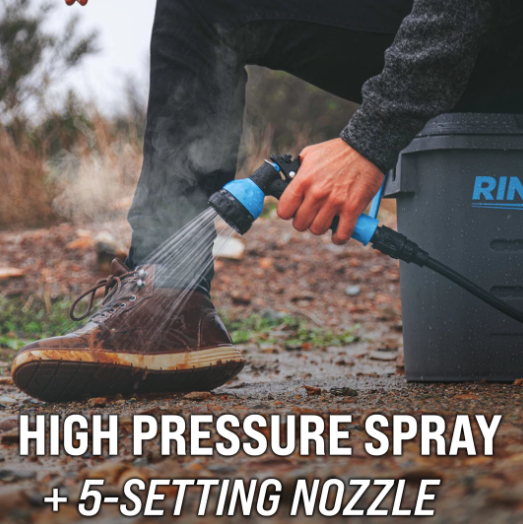 2 Gallon RinseKit Plus Portable Shower + Pressure Booster