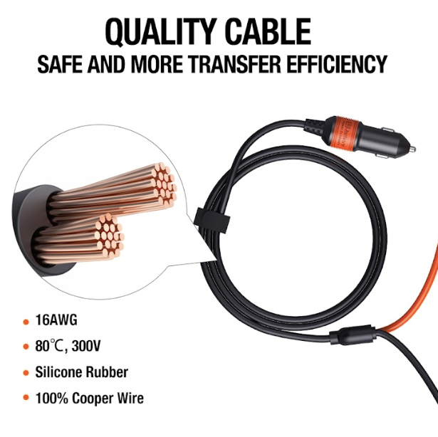 12V Jackery Power Cable Electronics Survival Gear