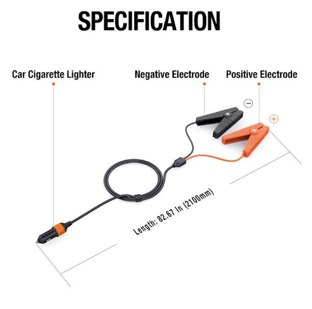 12V Jackery Power Cable Electronics Survival Gear